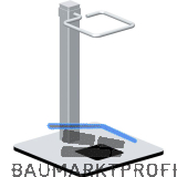 Schirmst�nder 0911 mit Schirmring H�he 405 mm, Edelstahl/Stahl