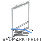 RONTEC Reihen-Garderobenst�nder 960 mm Aluminium natur eloxiert