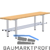 RONTEC Sitzbank freistehend mit Schuhablage 1500 mm Alu natur eloxiert