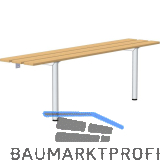 RONTEC Sitzbank wandbefestigt 1500 mm Aluminium silber