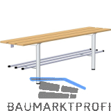RONTEC Sitzbank wandbefestigt mit Schuhablage 1000 mm Aluminium silber