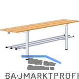 RONTEC Sitzbank wandbefestigt mit Schuhablage 1500 mm Alu natur eloxiert