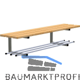 RONTEC Sitzbank wandh�ngend 1500 mm mit Schuhablage Stahl/Buche