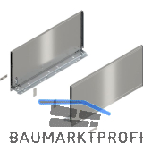 BLUM LEGRABOX pure SET H�he F, TIP-ON, 40kg, NL 400, INOX