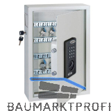 ROTTNER Schl�sselschrank KEYTRONIC 48, 450 x 300 x 110 mm, hellgrau