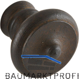 Knopf Duke � 30 mm, Eisen antik rostig gewachst