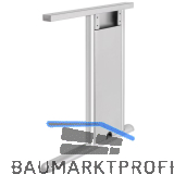 Tischgestell C 3000 Seitenteil V1 links Tiefe 550 mm RAL 9006