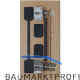 PLANO Top "Mega" Ausrichtbeschlag Alu schwarz, Fl�gelh�he 2375-2650 mm