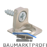 Tablar-Bodentr�ger PK2 Anschrauben Tablarst�rke 25 mm � 3 mm Zamak vernickelt