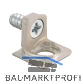 Tablar-Bodentr�ger PK2 Anschrauben Tablarst�rke 25 mm � 5 mm Zamak vernickelt