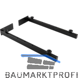 Wandkonsole Schwerlast, Tiefe 450 mm, Stahl schwarz