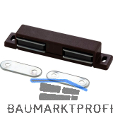 MACO Doppelmagnetschnapper Type 4.2, Haltekraft 4 kg, 2 Loch, Kunststoff braun