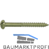 DIN96 1.6 x 12 Messing blank Holzschraube Halbrundkopf mit Schlitz
