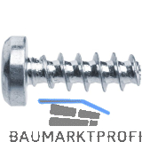 PLASFAST�-Schraube Halbrundkopf 3.0x10 TX10 Stahl verzinkt-blau