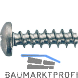 PLASFAST�-Schraube Halbrundkopf 5.0x30 PZ2 Stahl verzinkt-blau