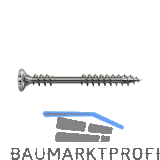 SPAX Fassadenschraube Linsensenkkopf 4.5x 70 TX20 mit Fixiergewinde Edelstahl A2