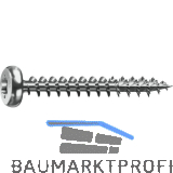 SPAX Halbrundkopf 3.0x 12 Vollgewinde Torx 10 Wirox-Silber