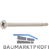 Spanplattenschraube Senkkopf 5.0x 55 Vollgewinde Pozidriv 2 Edelstahl A2