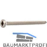 Spanplattenschraube Linsensenkkopf 4.0x 30 Vollgewinde Pozidriv 2 Edelstahl A2