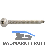 Spanplattenschraube Halbrundkopf 6.0x 60 Vollgewinde Torx 25 Edelstahl A2