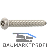 Sicherheitsschraube LKO 4.8x13 Blechschraube TX25 und PIN - Edelstahl A2