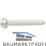 Einwegsicherheitsschraube - Halbrundkopf 4,8x25 mit Blechgew. - Edelstahl A2