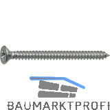 DIN7982C 6.3x 50 Phillips Kreuzschlitz verzinkt Senkkopf-Blechschraube ~ISO 7050