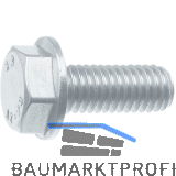 Sechskant-Flanschschraube KL100 M10 x 20 zinklamellenbeschichtet / Ripp-Schraube
