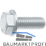 Sechskant-Flanschschraube KL100 M16 x 50 zinklamellenbeschichtet / Ripp-Schraube