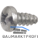 DIN7981F 3.5x16 Phillips-KS verzinkt Linsen-Blechschrauben stumpf ~ISO7049