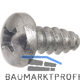 DIN7981F 3.9x19 Phillips-KS verzinkt Linsen-Blechschrauben stumpf ~ISO7049