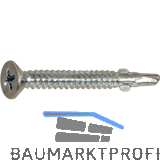 DIN7504 6.3x80 Phillips Kreuzschlitz verzinkt Fl�gelbohrschraube Senkkopf
