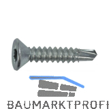 DIN7504O 4.2x 38 Torx20 verzinkt Senkkopf-Bohrschraube