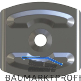 REISSER REFABO Kalotte W32/54 f�r Trapezprofil - EPDM-Alu blank
