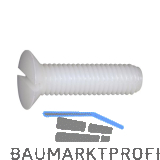 ~DIN963A M 4x 25 PA 6.6 Polyamid natur Senkschraube mit Schlitz