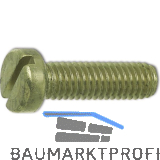 ~ISO1207 M 4x 16 Messing blank Zylinderschraube mit Schlitz (DIN84A)