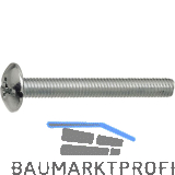 Kombischraube M 6x 40 verzinkt mit Pozidriv Kreuzschlitz und Schlitz