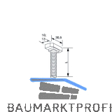 Hammerkopfschraube Typ 38/17 A4 M8x20