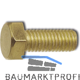 ISO4017 M 6x 40 Messing blank Sechskantschraube ohne Schaft (DIN933)