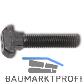 DIN186B 8.8 M 6x 20 blank Hammerschraube mit Vierkant und langem Gewinde