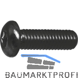 ISO7380-1 010.9 M 5x30 verzinkt schwarz Linsenschraube mit Innensechskant
