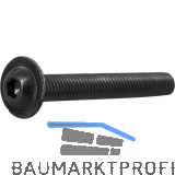 ISO7380-2 010.9 M 4x 8 verzinkt-schwarz Linsenschraube mit Flansch und ISK