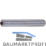 ISO4026 45H M12x 12 verzinkt Gewindestift mit Kegelkuppe Innensechskt (DIN913)