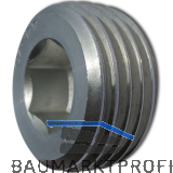 DIN906 R3/8" Edelstahl A2 Verschlussschraube kegeliges Rohrgewinde mit ISK