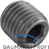 DIN906 5.8 R1/2" blank Verschlussschraube kegeliges Rohrgewinde mit ISK