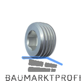 DIN906 5.8 R3/4" verzinkt Verschlussschraube kegeliges Rohrgewinde mit ISK