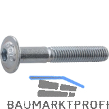 ISO7380-2 010.9 M 6x 45 verzinkt-blau Linsenschraube mit Flansch und ISK