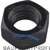 DIN934/ 8 M 6 Sechskantmutter schwarz-verzinkt