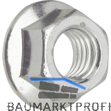 Sechskant-Ripp-Mutter Kl.10 M10 zinklamellenbeschichtet