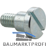 DIN923 4.8/5.8 M 6x16 verzinkt Flachrundschraube mit Schlitz und Ansatz